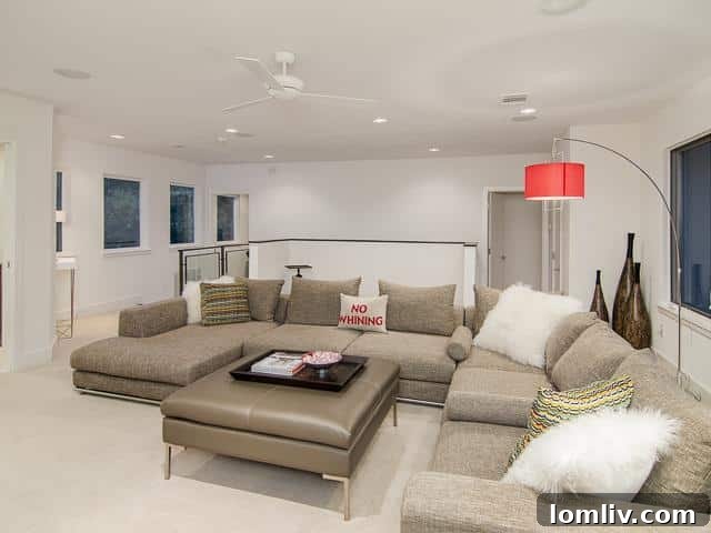 Modern Media Room Perfect for Home Entertainment
