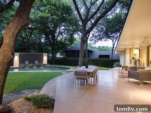 Serene Backyard Patio and Landscaping at 7447 Malabar Lane
