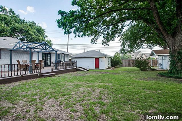 Expansive Backyard and Green Space at 9403 Thornberry Lane