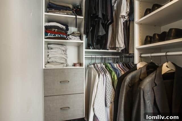 His and Her California Closet in the master bedroom, showcasing ample storage