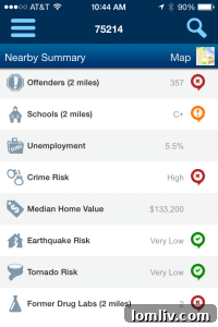 Homefacts App Data for Dallas 75214 Neighborhood