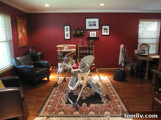 Living room before staging