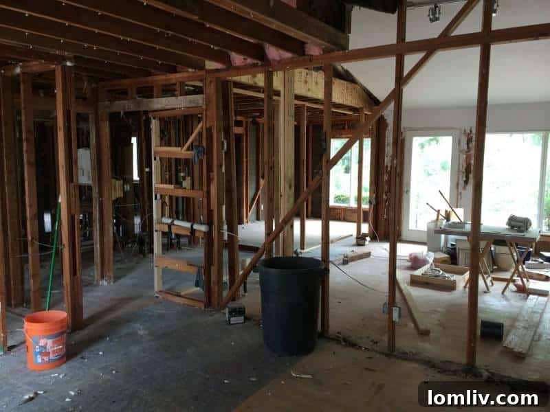 Before-Interior-Demo-Framing-Stanwood - Stanwood Renovation Progress