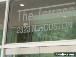 Exterior view of The Terrace House building