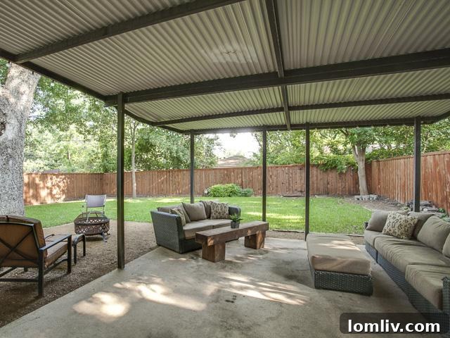 Inviting Covered Patio for Outdoor Living and Entertaining