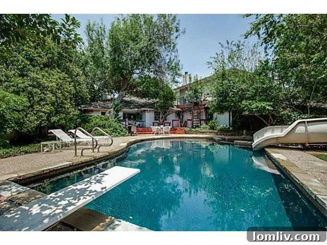 Two-Story Waterslide with Pool - Backyard Entertainment