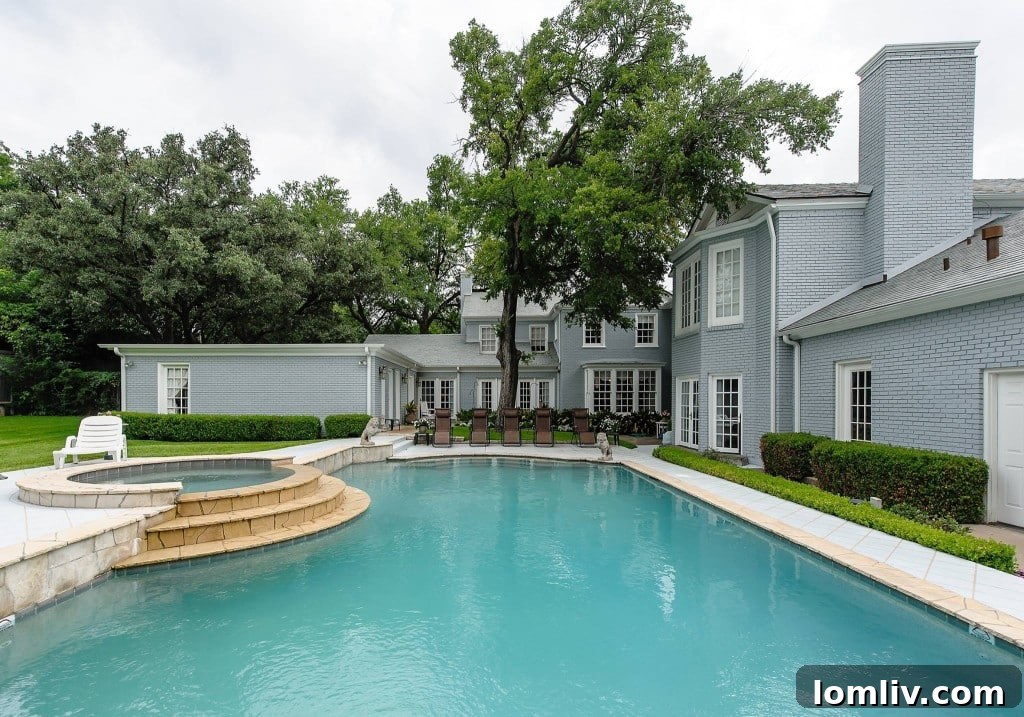Preston Hollow's Elite Historic Find on Celebrity Avenue 14 4907 DeLoache Pool and Outdoor Area - Serene Backyard Oasis