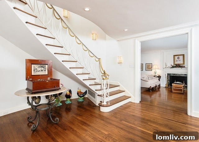 Preston Hollow's Elite Historic Find on Celebrity Avenue 4 4907 DeLoache Foyer and Grand Staircase - Elegant Entryway