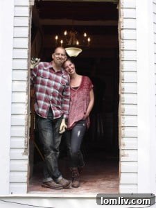 Brandon and Jen Hatmaker at their Buda farmhouse