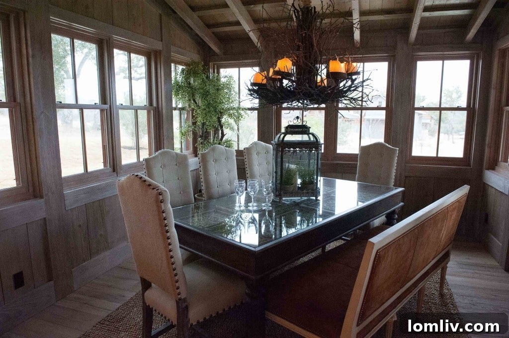 Outdoor living space at Overlook Cabins