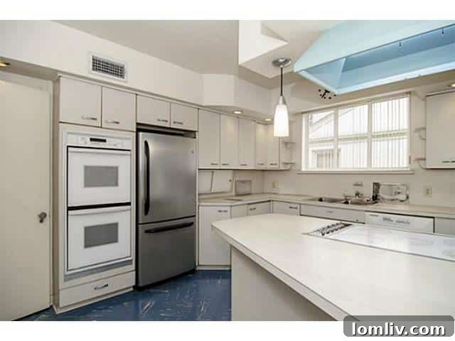 Historic Kitchen with Original Linoleum at 4504 Bordeaux