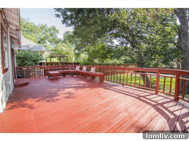 Spacious Rear Deck for Entertaining in a Dallas Cottage