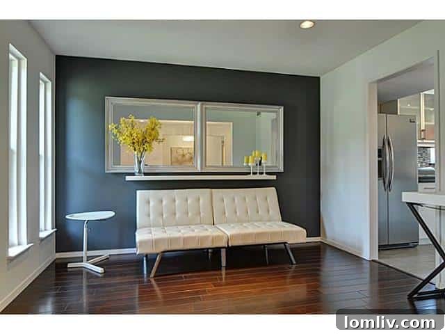Spacious Living Area of a Remodeled Dallas Home