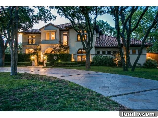 Stunning Mediterranean-style luxury home at 6009 Royal Crest Drive, Dallas, TX