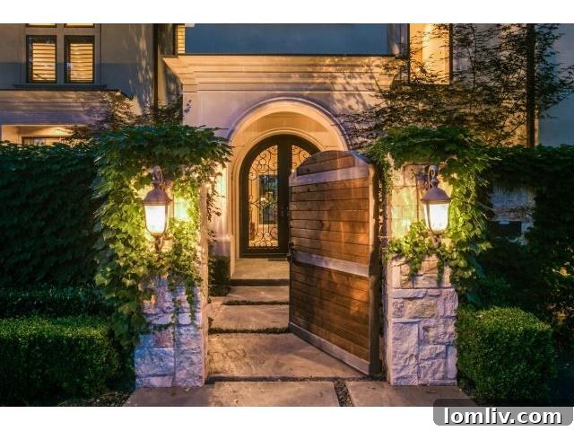Gated entrance to a luxurious Mediterranean estate in Dallas