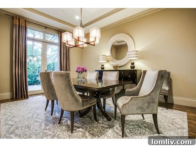 Formal dining room with elegant decor and natural light in 6009 Royal Crest Drive