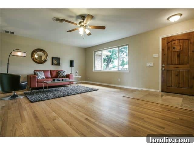 Spacious Living Area at 2352 Wildoak with Hardwood Floors