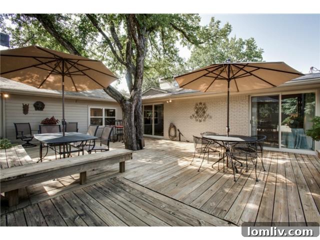 Outdoor Patio and Deck with Ample Seating Options