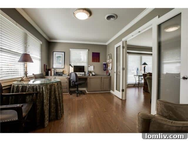 Elegant Home Office with French Doors at 2848 Woodmere