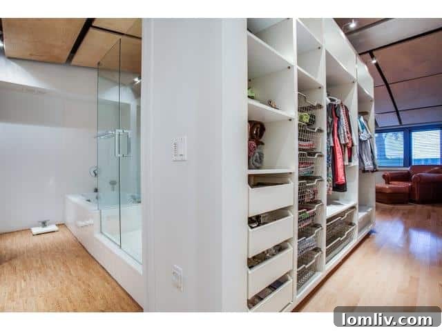 Spacious master closet