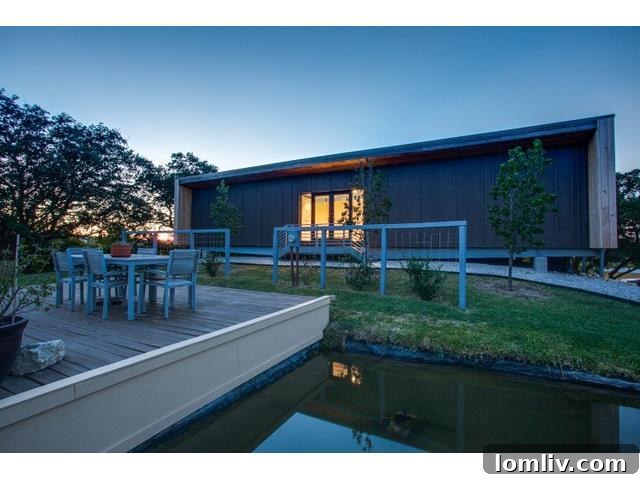 Rear exterior with pool and landscaping