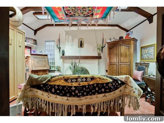 The family room at 3544 Rankin Street, a testament to bohemian elegance and comfort in a prime Dallas location.