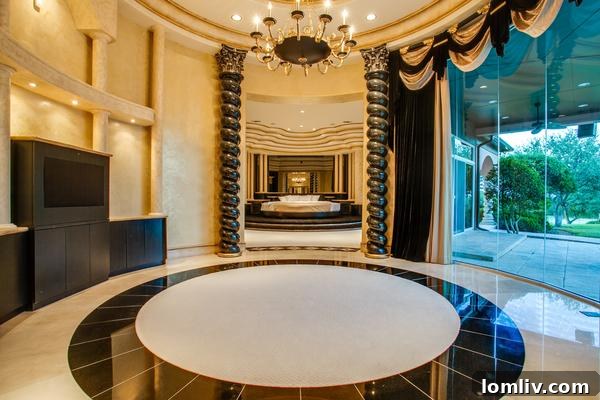 Deion Sanders Mansion Master Rotunda View