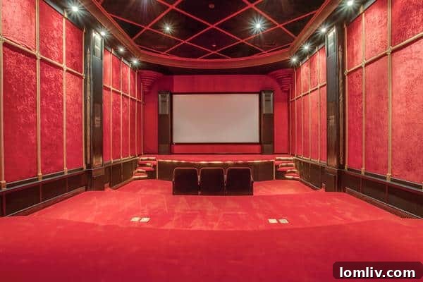 Deion Sanders Mansion Media Room Home Theater