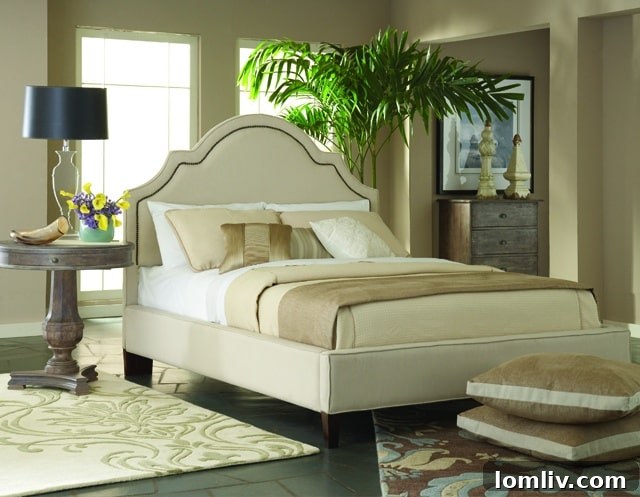 Elegant Fontaine bedroom furniture from CORT, perfect for staging a luxurious master suite.