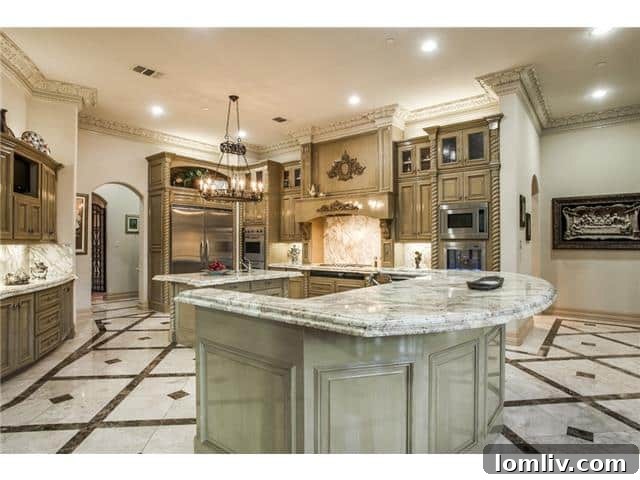 Beyond Grand: Preston Hollow's Mediterranean Villa, Brady Bunch-Sized and Stunning 13 6326 Lakehurst Dallas - Kitchen Overview