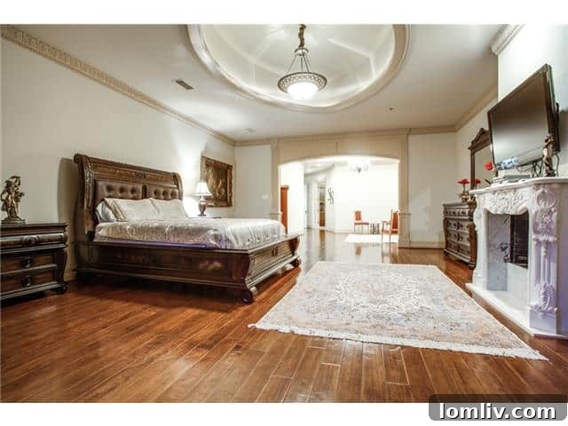 Beyond Grand: Preston Hollow's Mediterranean Villa, Brady Bunch-Sized and Stunning 17 6326 Lakehurst Dallas - Downstairs Master Bedroom