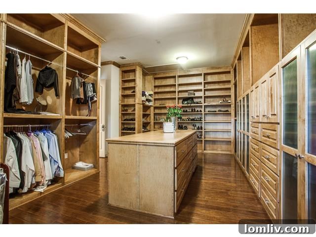 Beyond Grand: Preston Hollow's Mediterranean Villa, Brady Bunch-Sized and Stunning 20 6326 Lakehurst Dallas - Expansive Master Closet