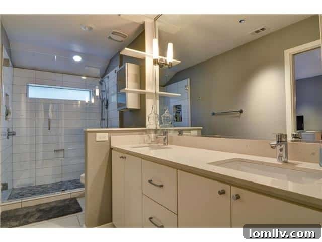 9221 Shoreview Modern Master Bathroom with Designer Tile