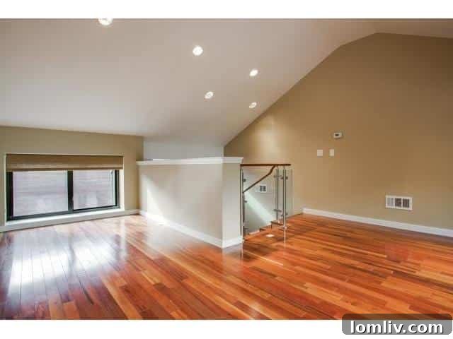 Second-floor loft area offering versatile space for a gym or creative studio