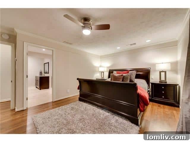 Spacious and updated master bedroom in 3242 Princess Lane, designed for comfort and tranquility.