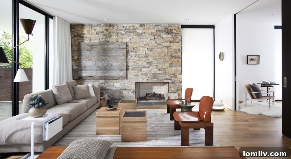 Interior accent wall featuring reclaimed barnwood by David Gross Fine Homes