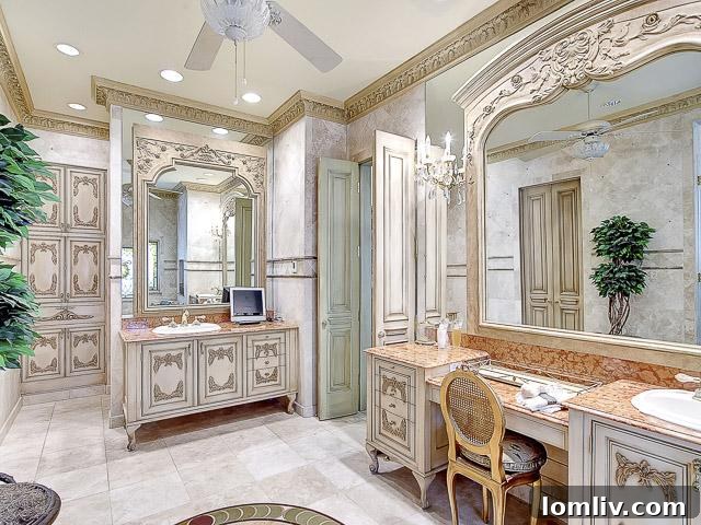Luxurious Master Bath Details - Southlake Estate