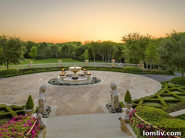 The private entrance to Dans Bois Crete, offering unparalleled seclusion in Dallas