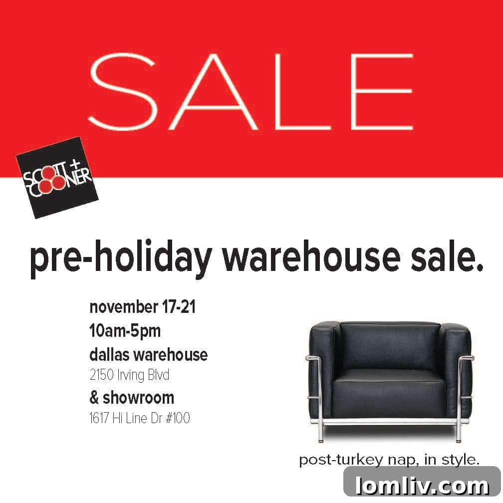 Scott + Cooner Annual Floor Sample and Warehouse Sale