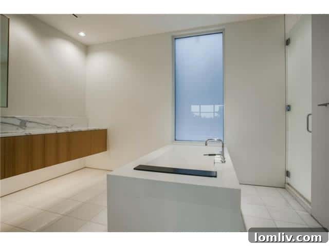 Spa-like Master Bathroom with Contemporary Tub