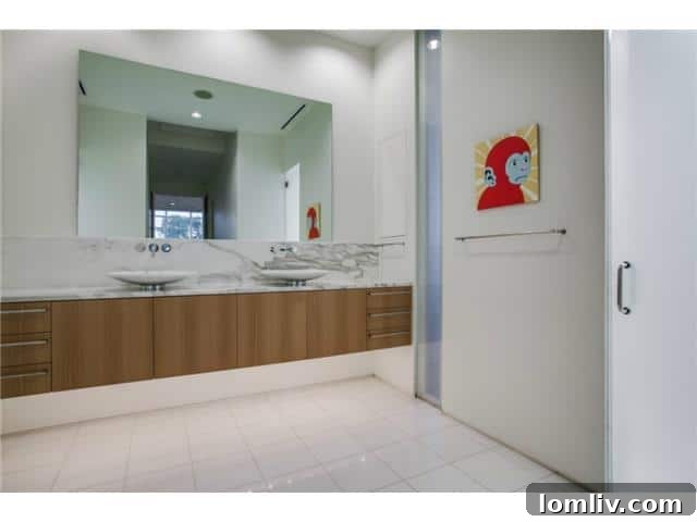 Contemporary Master Bathroom with Dual Sinks