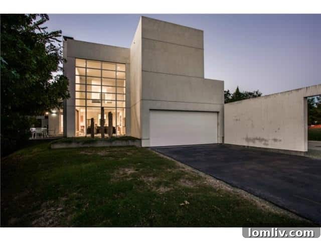 Rear View of Modern Dallas Home and Landscaping