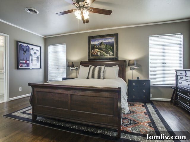 Serene master bedroom, offering a peaceful retreat with ample natural light.