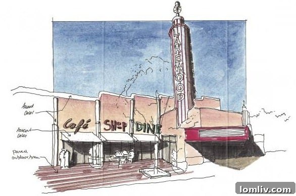Lakewood Theater Overhaul Faces Community Backlash 3 Architectural rendering showing a possible new design for the Lakewood Theater interior