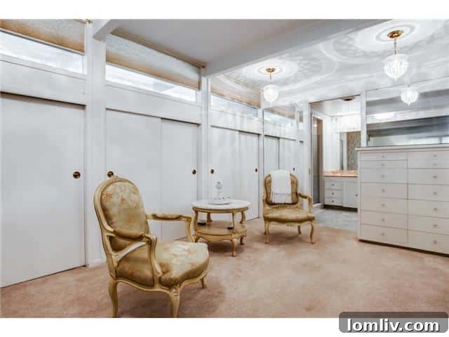 Luxurious Master Closet and Dressing Area with Large Mirror