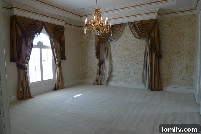 Comfortable guest bedroom in the luxury estate, offering serene accommodations