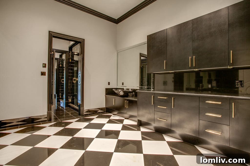 Vast living area with comfortable seating and an inviting fireplace, perfect for relaxation.