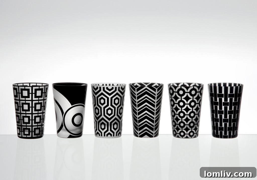 The Graphic Collection barware by Bernadette Schaeffler