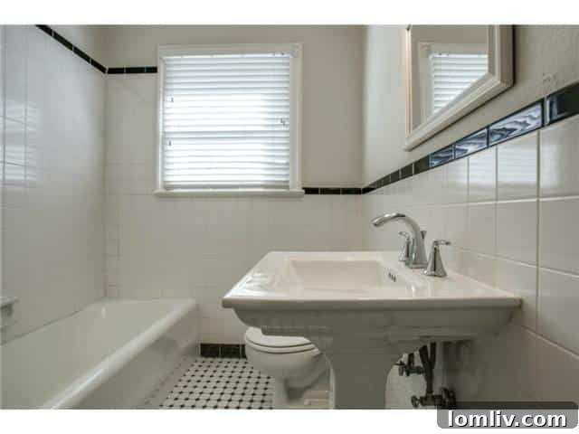Tastefully designed full bathroom with modern aesthetics and high-quality finishes