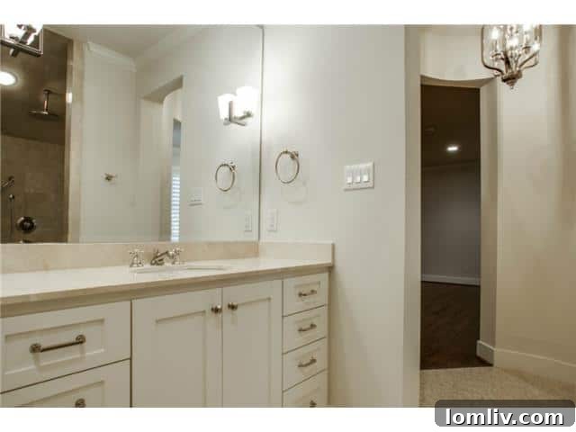 Chic guest bathroom featuring contemporary design and bright, welcoming atmosphere